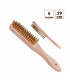 Brosse métallique poils en laiton 6 rangées