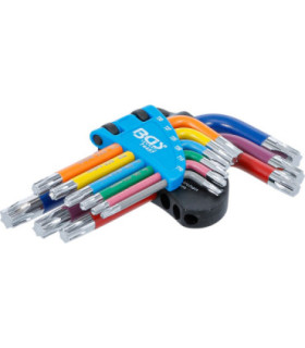 9 clés torx multicolore courtes T10 à T50 - 1