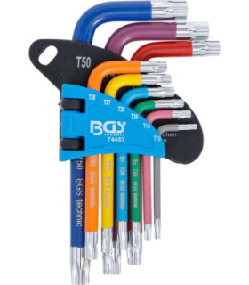  9 clés torx multicolore courtes T10 à T50 - 2
