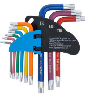  9 clés torx multicolore courtes T10 à T50 - 3