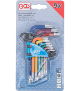  9 clés torx multicolore courtes avec perçage T10 à T50 - 4