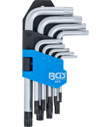  9 clés torx courtes avec perçage T10 à T50 - 2