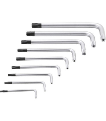  9 clés torx courtes avec perçage T10 à T50 - 4