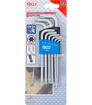  9 clés torx avec tête sphérique T10 à T50 - 5
