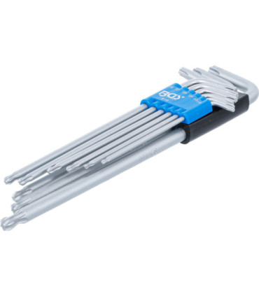 9 clés torx extra long avec tête sphérique T10 à T50 - 1