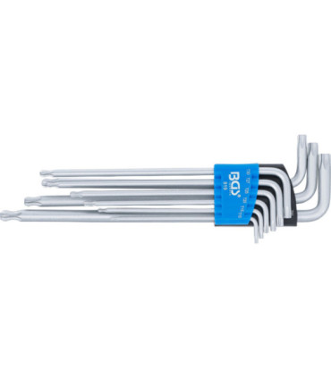  9 clés torx extra long avec tête sphérique T10 à T50 - 3