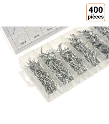 Lot de 400 rivets en aluminium