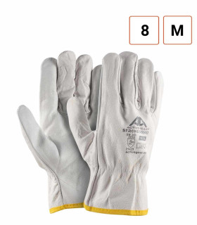 Gants de travail en cuir pleine fleur 100% naturel taille M 8