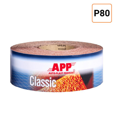 Rouleau de papier abrasif 70mm x 25 m en P80
