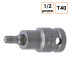Douille 1/2 pouce à embout à chocs Torx T40