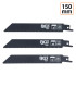 Jeu de 3 lames de scie sabre pour métaux