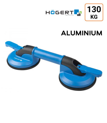 Double ventouse en aluminium 130kg
