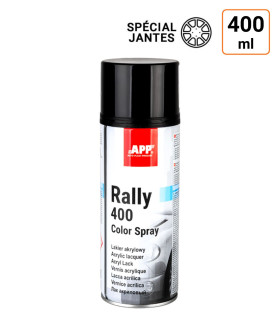 Bombe peinture Noire brillante 400 ml spécial jantes