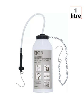 Flacon de purgeur de freins 1 litre pour récupération liquide usagé