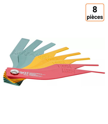 Jeu de 8 calibres d’usure de plaquettes