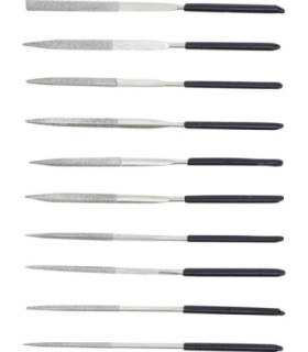  Jeu de 10 limes diamantées droites 140 x 3 mm - 3