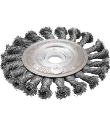 Brosse plate brosse ronde tressée diam 115 mm - 1