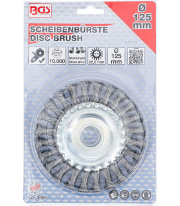  Brosse plate brosse ronde tressée diam 125 mm - 3