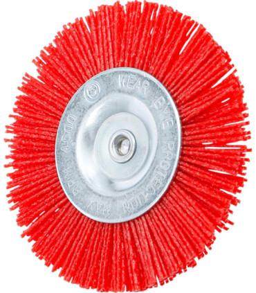  Brosse plate nylon 100 mm tige 6 mm - 3