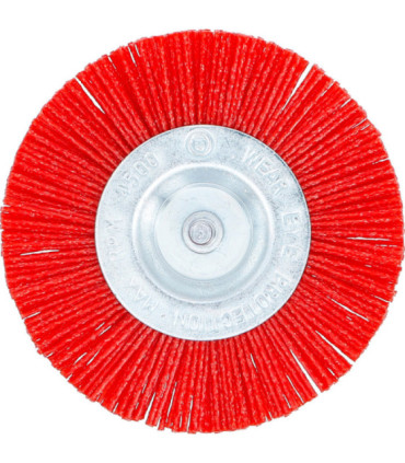  Brosse plate nylon 100 mm tige 6 mm - 5