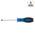 Tournevis plat 6 mm avec longueur de la lame
