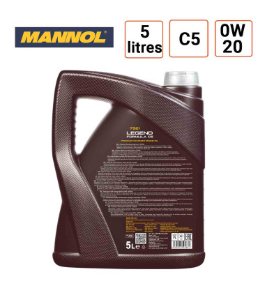 Dos Huile moteur Mannol Legend 0W20 5L