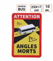 Adhésif ANGLES MORTS pour BUS vendu par 10 ex.