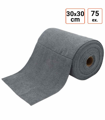 Microfibre GRIS en rouleau 75 formats 30x30 cm