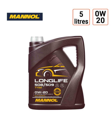 Huile moteur Mannol LongLife 0W20 508/509 en 5 litres