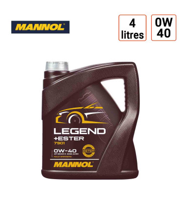 Huile moteur Mannol Legend 0W40 en 4 Litres