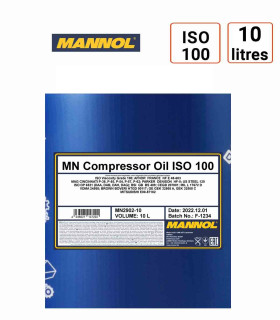Huile Mannol pour compresseur à piston et rotatif Grade 100 en 10L