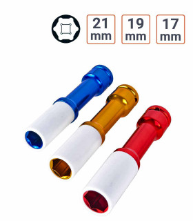 Douilles à choc 1/2 Extra Longues 150 mm 17 19 21 mm