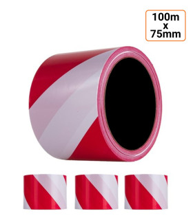 Ruban de signalisation rouge et blanc