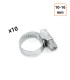 Colliers de serrage en acier W1 galvanisé 9mm taille 10-16 mm par 10 ex.