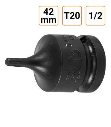 Douille à choc Torx T20 1/2" pouce longueur 42 mm