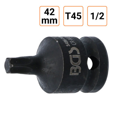 Douille à choc Torx T45 1/2" pouce longueur 42 mm