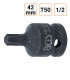 Douille à choc Torx T50 1/2" pouce longueur 42 mm