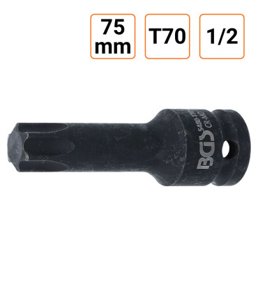 Douille à choc Torx T70 1/2" pouce longueur 75 mm