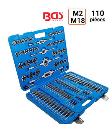 Coffret de tarauds et filières de M2 à M18
