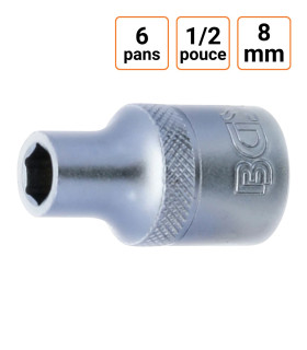 Douille CRV six pans 1/2 pouce en 8mm