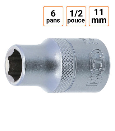 Douille CRV six pans 1/2 pouce en 11mm