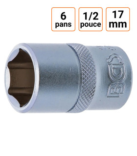 Douille CRV six pans 1/2 pouce en 17mm