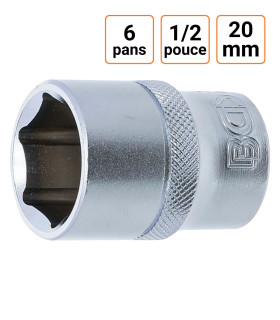 Douille CRV six pans 1/2 pouce en 20mm
