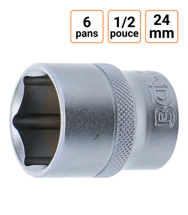Douille CRV six pans 1/2 pouce en 24mm