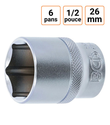 Douille CRV six pans 1/2 pouce en 26mm