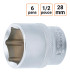 Douille CRV six pans 1/2 pouce en 28mm