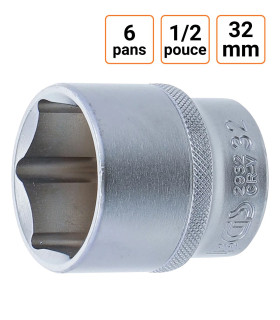 Douille CRV six pans 1/2 pouce en 32mm