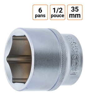 Douille CRV six pans 1/2 pouce en 35mm