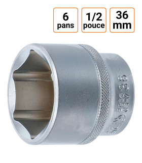 Douille CRV six pans 1/2 pouce en 36mm