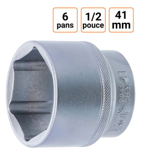 Douille CRV six pans 1/2 pouce en 41mm